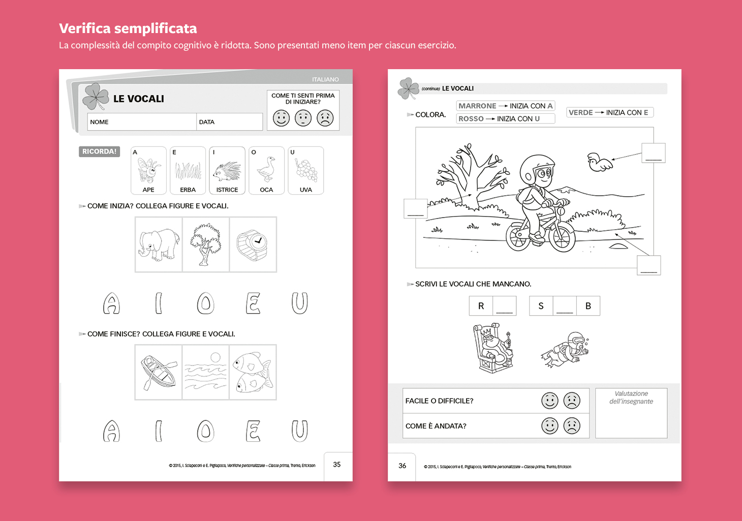 Verifiche Personalizzate Sostegno Scuola Primaria Erickson