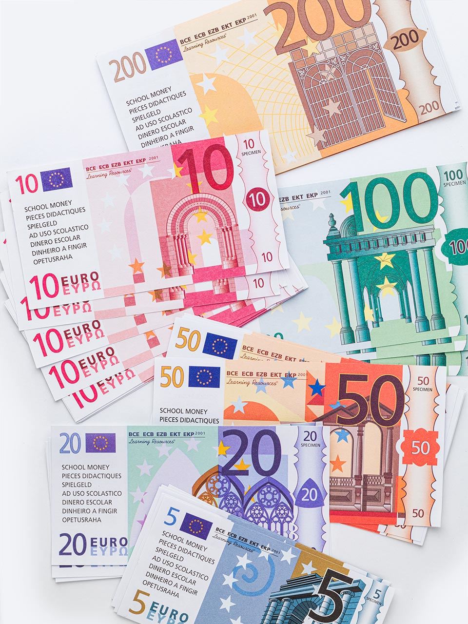 Kit di 60 banconote Euro fac-simili | Infanzia e Scuola Primaria 3