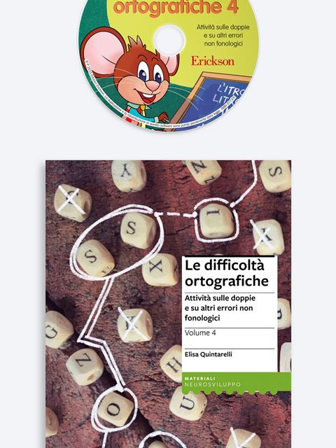 Le difficoltà ortografiche - Volume 4 (Kit Libro + Software) - Elisa Quintarelli - Erickson