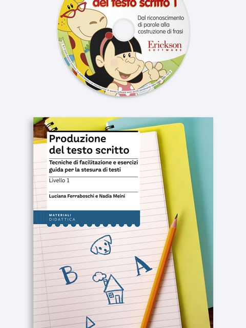 Produzione del testo scritto - Livello 1 (Kit Libro + Software)Erickson: il libro che guida nella produzione del testo - livello 1