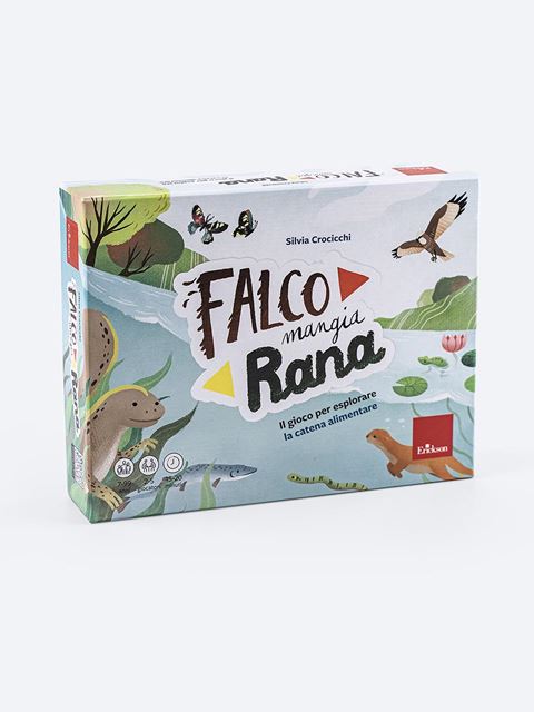 Falco mangia rana: gioco educativo bambini su catene alimentari