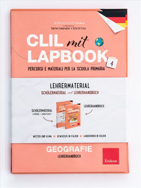 CLIL mit LAPBOOK - Geografie - Classe quarta - Libri, Giochi e Software per imparare le lingue straniere Erickson